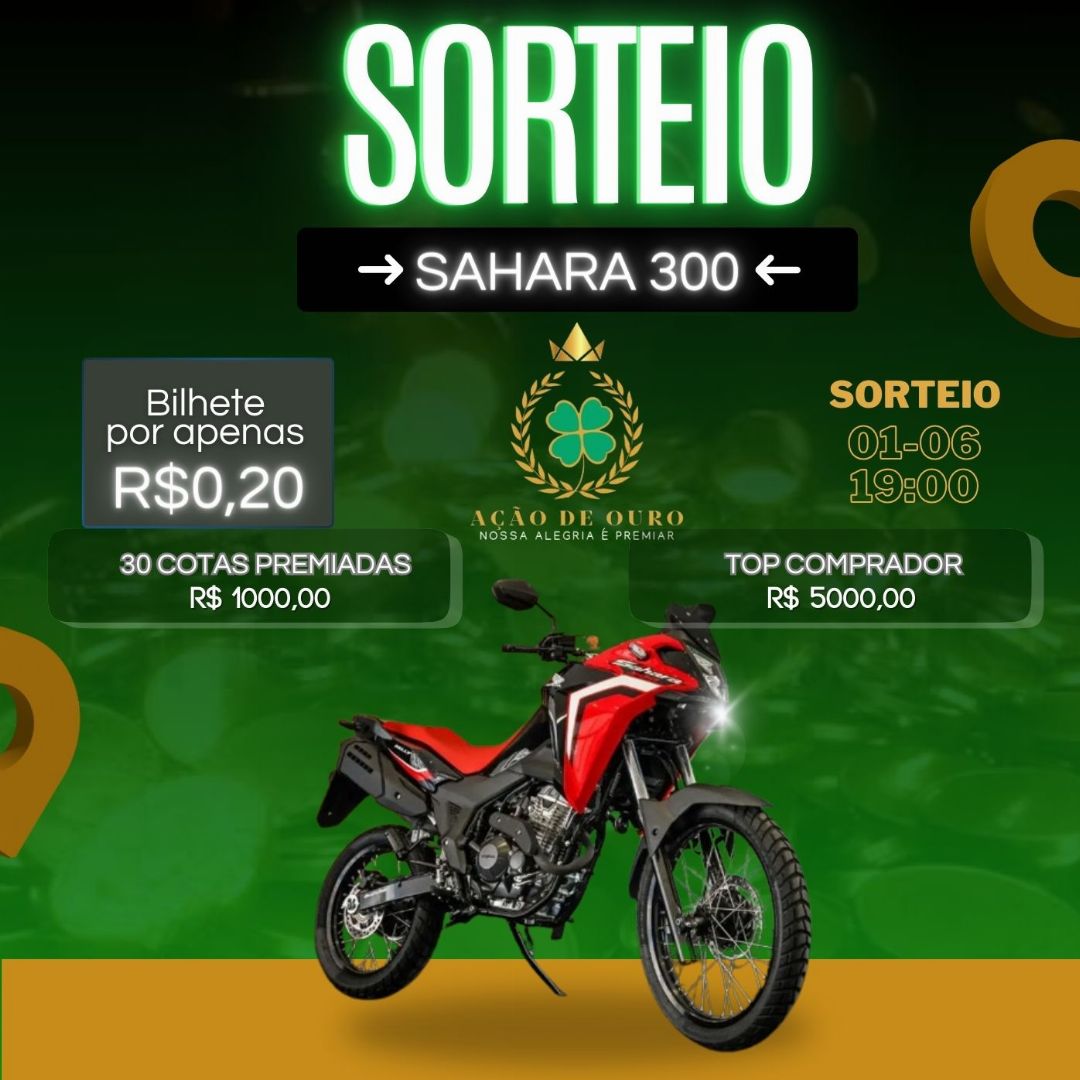 0,20 centavos pra uma Honda Sahara 300cc 01/06 sábado pela federal